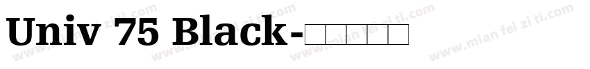 Univ 75 Black字体转换